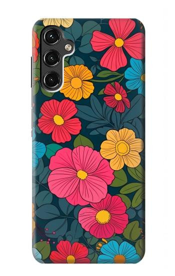 S4105 Vibrant Colorful Floral Pattern Case For Samsung Galaxy A14 5G