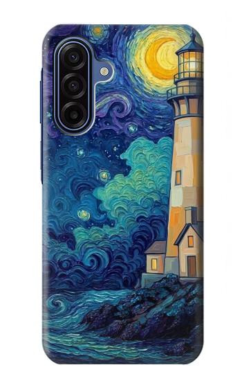 S4092 Moonlit Lighthouse Coastal Painting Case For Samsung Galaxy A17
