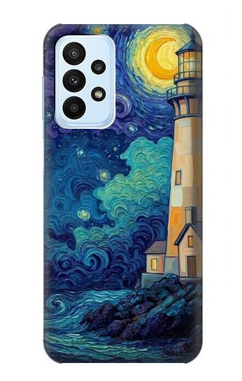 S4092 Moonlit Lighthouse Coastal Painting Case For Samsung Galaxy A23