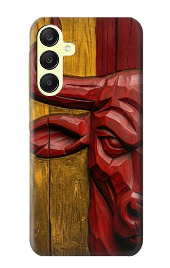 S4098 Span Bull Carved Artwork Case For Samsung Galaxy A25 5G