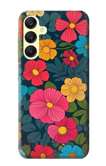 S4105 Vibrant Colorful Floral Pattern Case For Samsung Galaxy A25 5G