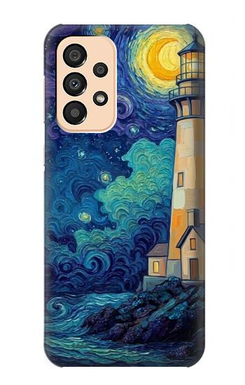 S4092 Moonlit Lighthouse Coastal Painting Case For Samsung Galaxy A33 5G