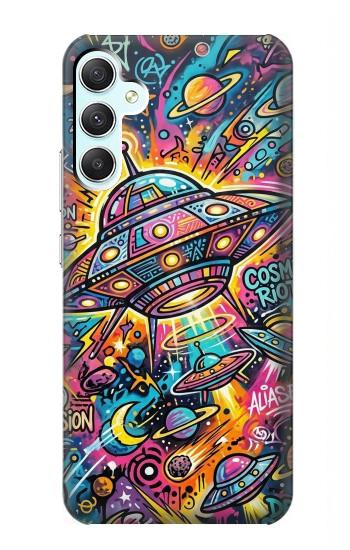S4085 Cosmic Spaceship Psychedelic Art Case For Samsung Galaxy A34 5G
