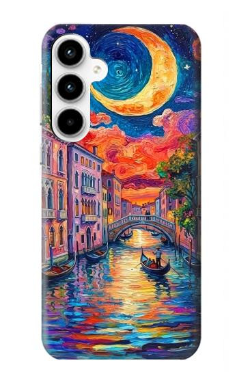 S4083 Colorful Painting Moonlit Venice City Case For Samsung Galaxy A35 5G