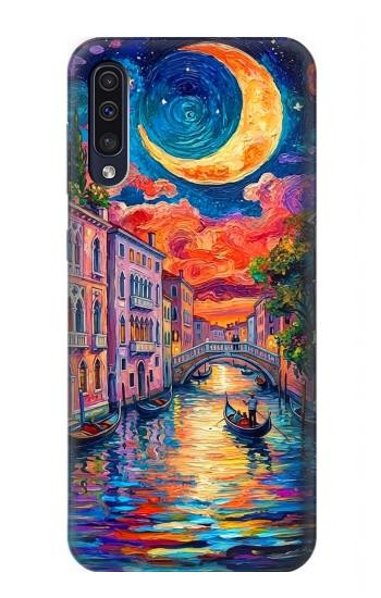 S4083 Colorful Painting Moonlit Venice City Case For Samsung Galaxy A50