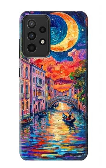 S4083 Colorful Painting Moonlit Venice City Case For Samsung Galaxy A52s 5G
