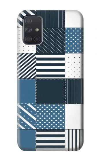 S4082 Modern Geometric Patchwork Pattern Case For Samsung Galaxy A71 5G