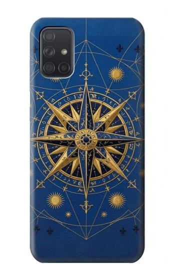 S4086 Nautical Compass Maritime Design Case For Samsung Galaxy A71 5G