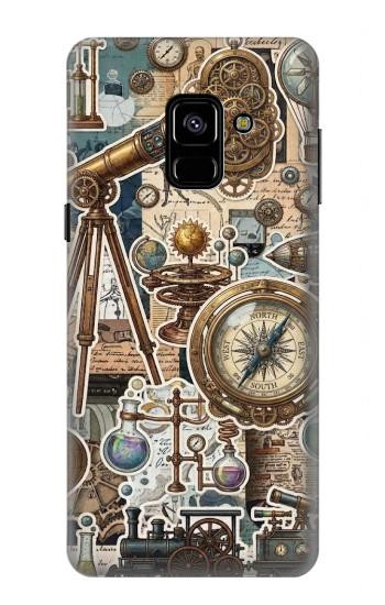 S4100 Vintage Scientific Discovery Collage Case For Samsung Galaxy A8 (2018)