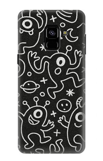 S4101 Cute Cartoon Monster Pattern Case For Samsung Galaxy A8 (2018)