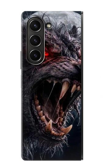 S4094 Wolf Moonlight Fantasy Art Case For Samsung Galaxy Z Fold 5