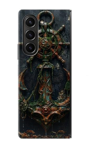 S4106 Vintage Maritime Anchor Helm Art Case For Samsung Galaxy Z Fold 5