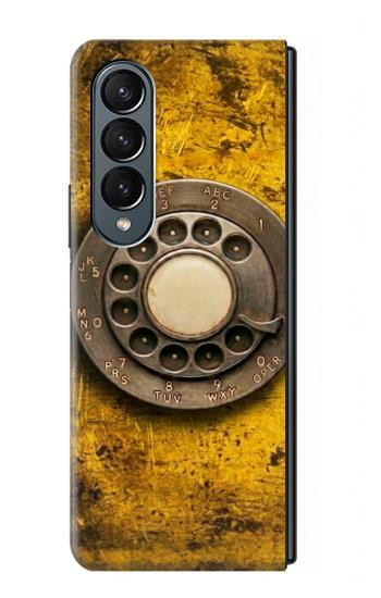 S4107 Retro Rotary Phone Dial Vintage Case For Samsung Galaxy Z Fold 4
