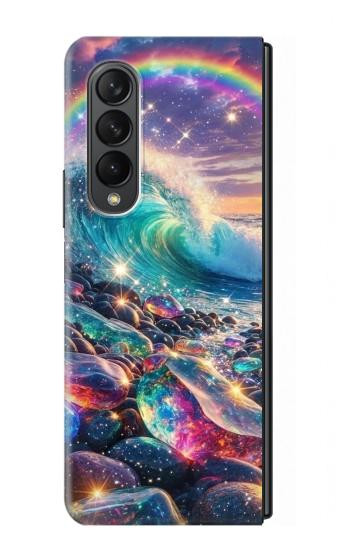 S4084 Rainbow Ocean Wave Fantasy Case For Samsung Galaxy Z Fold 3 5G
