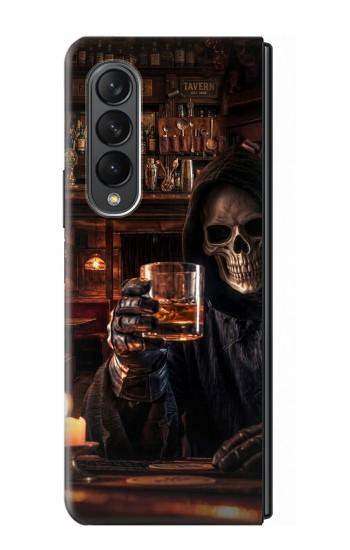 S4102 Vintage Skull Tavern Artwork Case For Samsung Galaxy Z Fold 3 5G