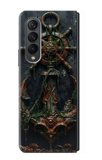 S4106 Vintage Maritime Anchor Helm Art Case For Samsung Galaxy Z Fold 3 5G