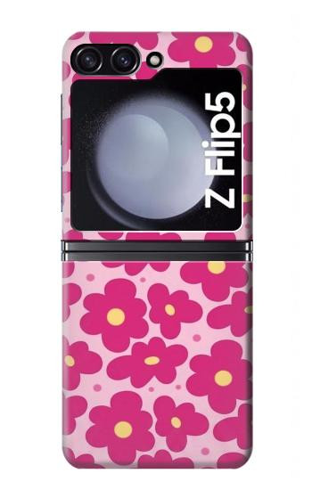 S4097 Pink Floral Seamless Pattern Design Case For Samsung Galaxy Z Flip 5
