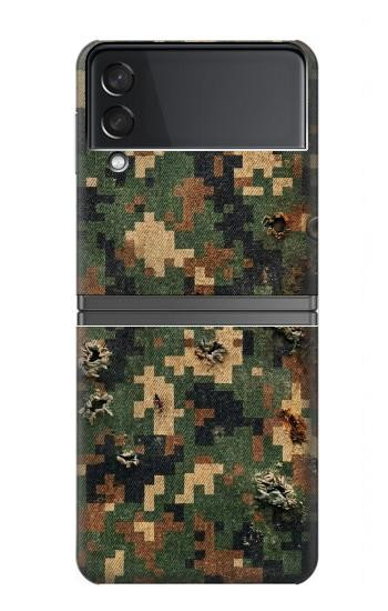 S4091 Green Digital Camouflage Pattern Case For Samsung Galaxy Z Flip 4