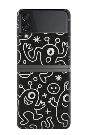 S4101 Cute Cartoon Monster Pattern Case For Samsung Galaxy Z Flip 4