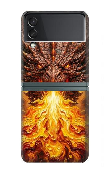 S4090 Epic Fire Dragon Fantasy Illustration Case For Samsung Galaxy Z Flip 3 5G