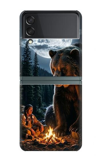 S4095 Majestic Bear Indian Wilderness Art Case For Samsung Galaxy Z Flip 3 5G