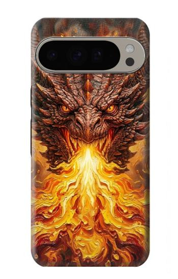 S4090 Epic Fire Dragon Fantasy Illustration Case For Google Pixel 9 Pro XL