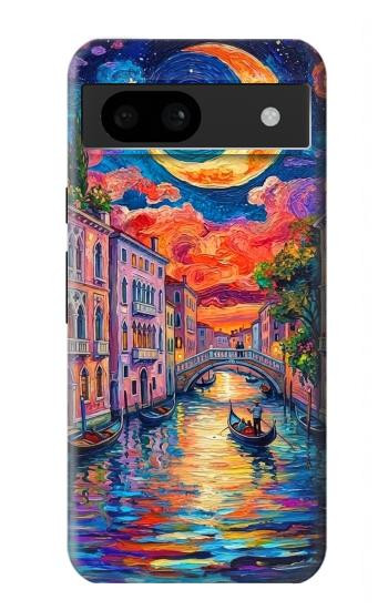 S4083 Colorful Painting Moonlit Venice City Case For Google Pixel 8a