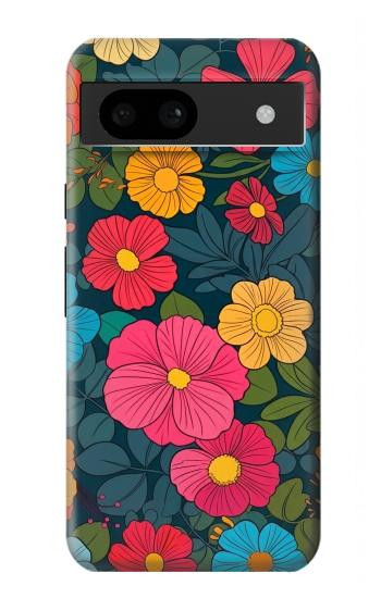 S4105 Vibrant Colorful Floral Pattern Case For Google Pixel 8a