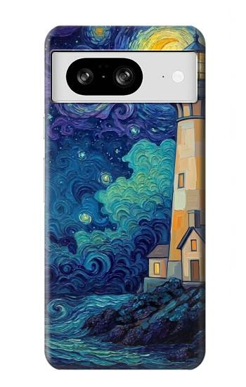 S4092 Moonlit Lighthouse Coastal Painting Case For Google Pixel 8