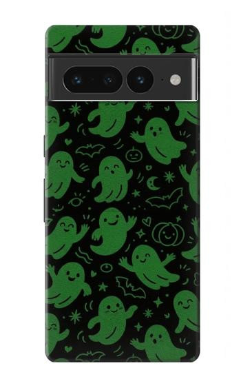 S4087 Cute Green Ghost Cartoon Pattern Case For Google Pixel 7 Pro