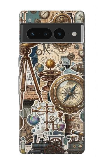 S4100 Vintage Scientific Discovery Collage Case For Google Pixel 7 Pro