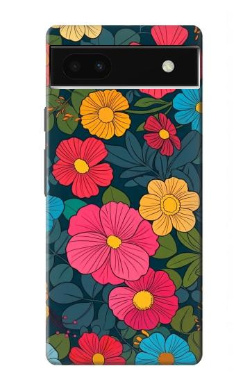 S4105 Vibrant Colorful Floral Pattern Case For Google Pixel 6a
