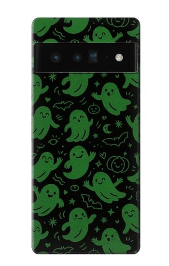 S4087 Cute Green Ghost Cartoon Pattern Case For Google Pixel 6 Pro