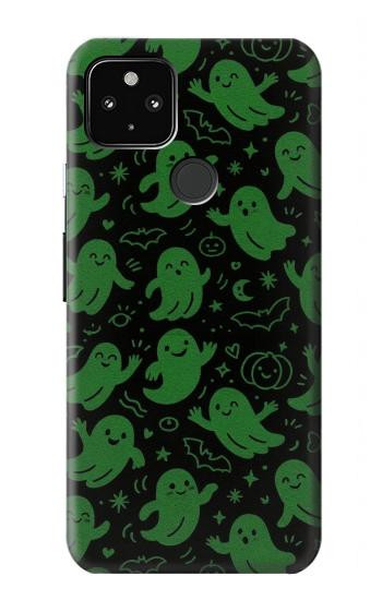 S4087 Cute Green Ghost Cartoon Pattern Case For Google Pixel 4a 5G