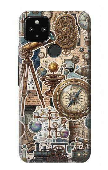 S4100 Vintage Scientific Discovery Collage Case For Google Pixel 4a 5G
