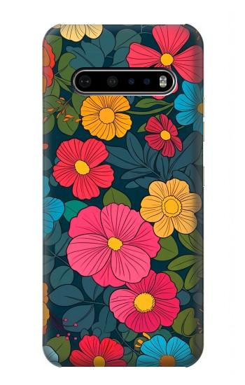 S4105 Vibrant Colorful Floral Pattern Case For LG V60 ThinQ 5G