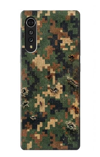 S4091 Green Digital Camouflage Pattern Case For LG Velvet