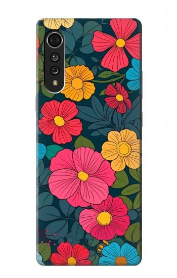 S4105 Vibrant Colorful Floral Pattern Case For LG Velvet