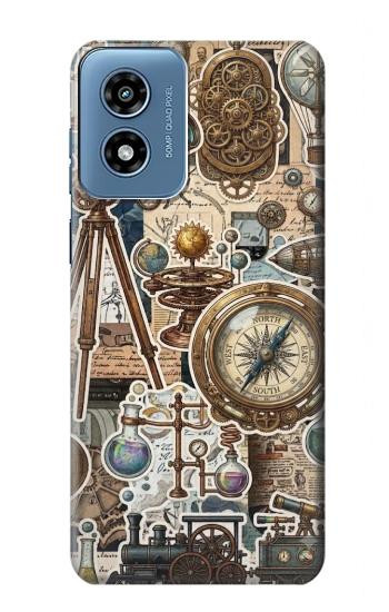 S4100 Vintage Scientific Discovery Collage Case For Motorola Moto G Play 4G (2024)