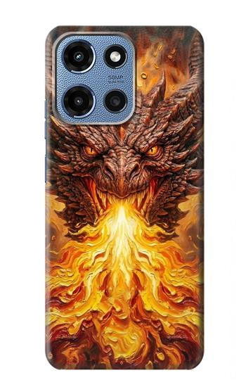 S4090 Epic Fire Dragon Fantasy Illustration Case For Motorola Moto G 5G (2025)