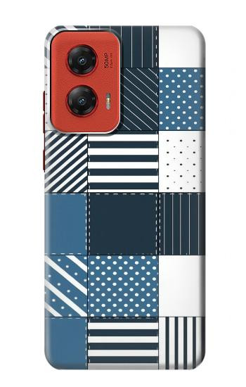 S4082 Modern Geometric Patchwork Pattern Case For Motorola Moto G Stylus 5G (2024)