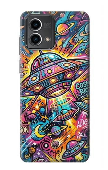 S4085 Cosmic Spaceship Psychedelic Art Case For Motorola Moto G Stylus 5G (2023)