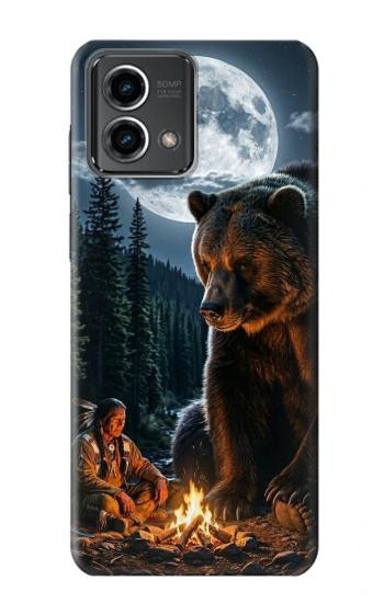 S4095 Majestic Bear Indian Wilderness Art Case For Motorola Moto G Stylus 5G (2023)