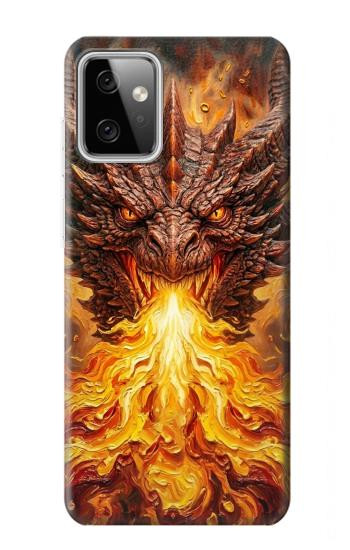 S4090 Epic Fire Dragon Fantasy Illustration Case For Motorola Moto G Power (2023) 5G