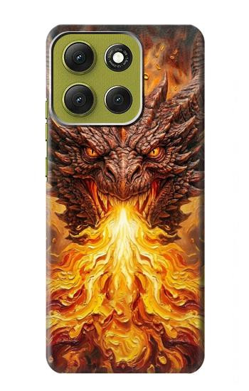 S4090 Epic Fire Dragon Fantasy Illustration Case For Motorola Moto G86