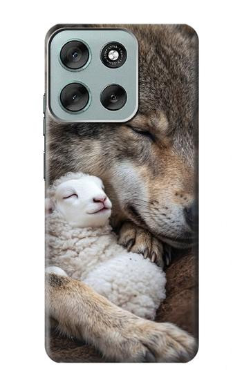 S4089 Gentle Wolf And Lamb Friendship Art Case For Motorola Moto G56
