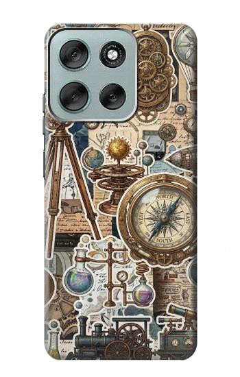 S4100 Vintage Scientific Discovery Collage Case For Motorola Moto G56
