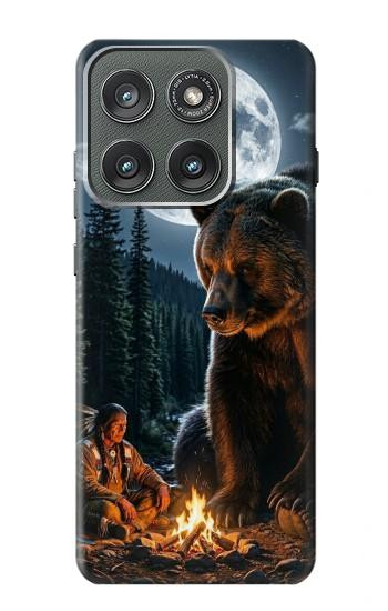 S4095 Majestic Bear Indian Wilderness Art Case For Motorola Edge (2025)