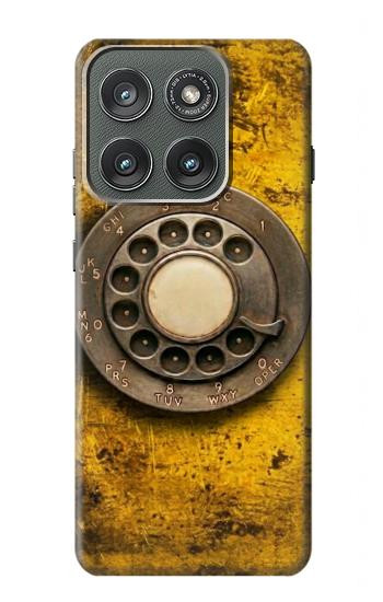S4107 Retro Rotary Phone Dial Vintage Case For Motorola Edge (2025)