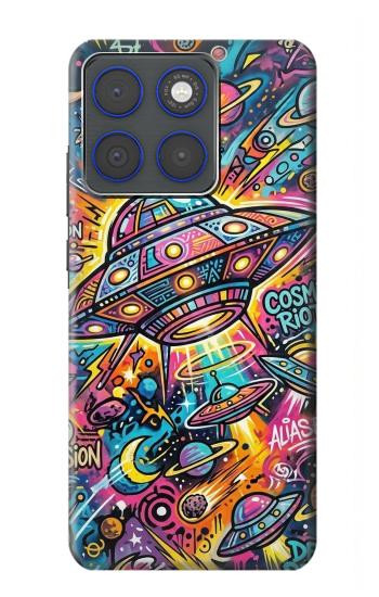 S4085 Cosmic Spaceship Psychedelic Art Case For Motorola Edge 70